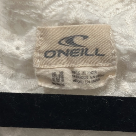 ONEILL ✨ Cute White Cream Boho Tank Surf Chic Metal Buttons Size Small S - Picture 3 of 6